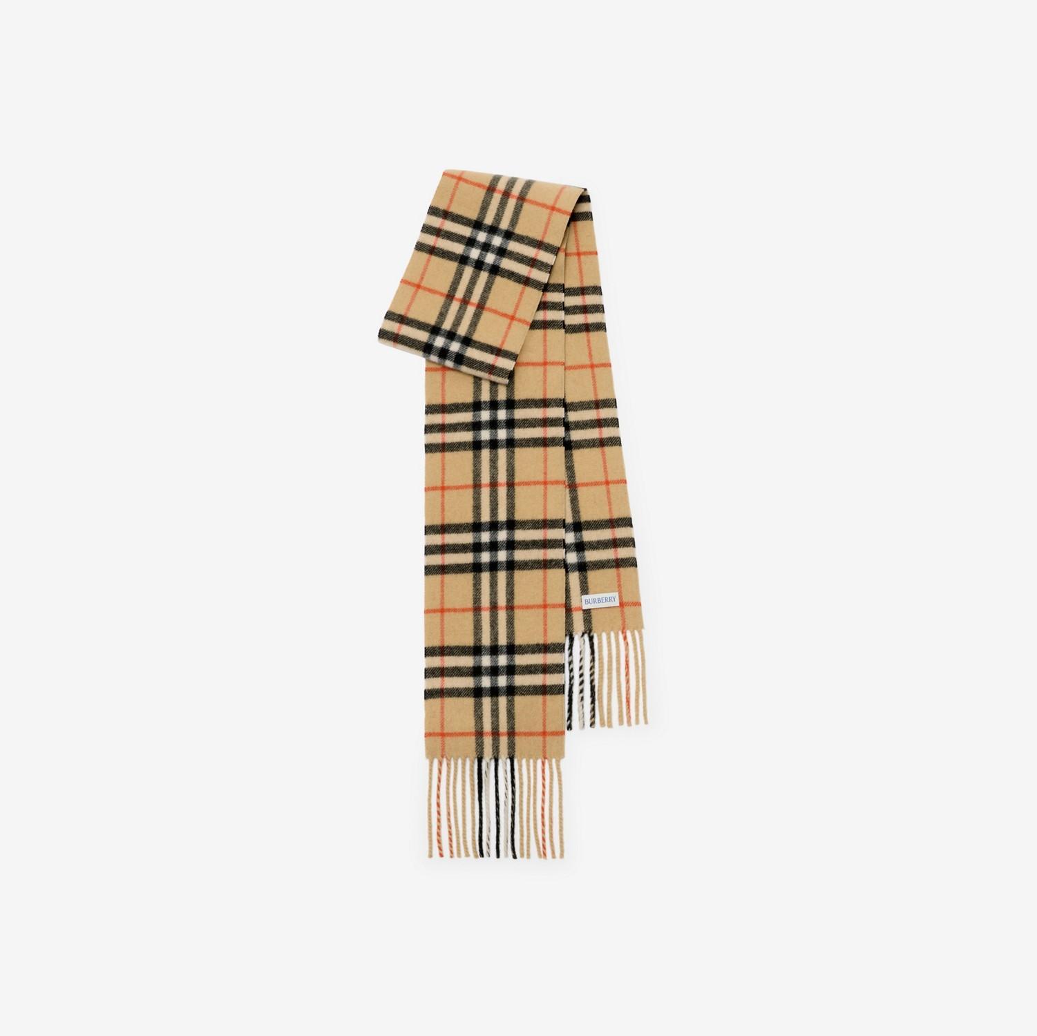 Narrow Check Cashmere Scarf by BURBERRY
