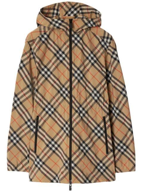 Nova Check hoodied coat by BURBERRY
