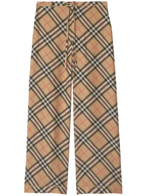 Nova Check silk pyjama trousers by BURBERRY