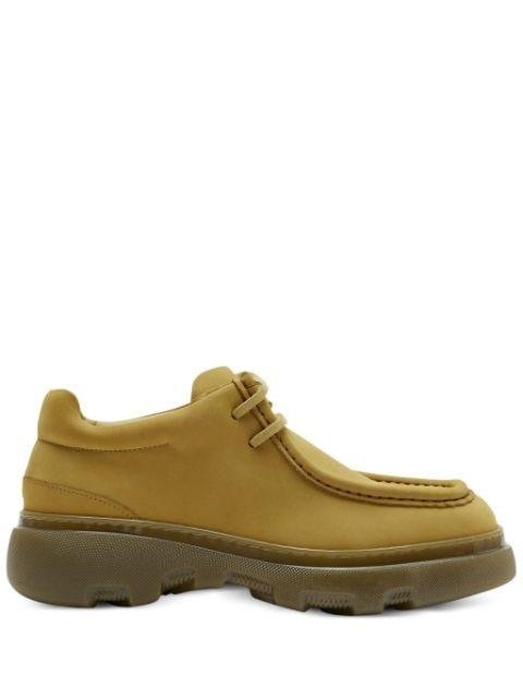 Nutbuck Creeper leather derby shoes by BURBERRY