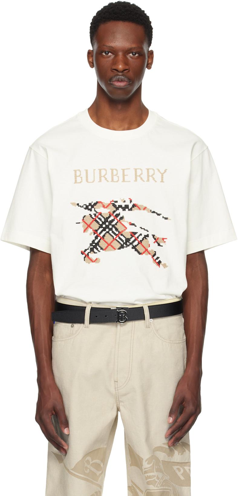 Off-White Cross Stitch EKD​ Cotton T-shirt by BURBERRY