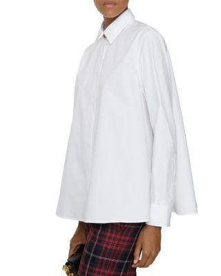 Oversized Cotton Poplin Shirt by BURBERRY
