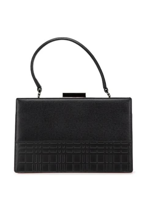 2000-2017 House Check Embossed Leather handbag by BURBERRY PRE-OWNED