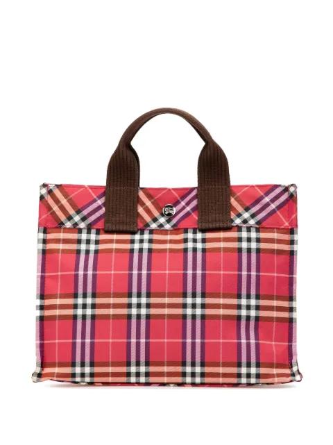 2000-2017 House Check Nylon tote bag by BURBERRY PRE-OWNED