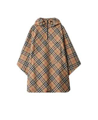 Packaway Check Twill Cape by BURBERRY