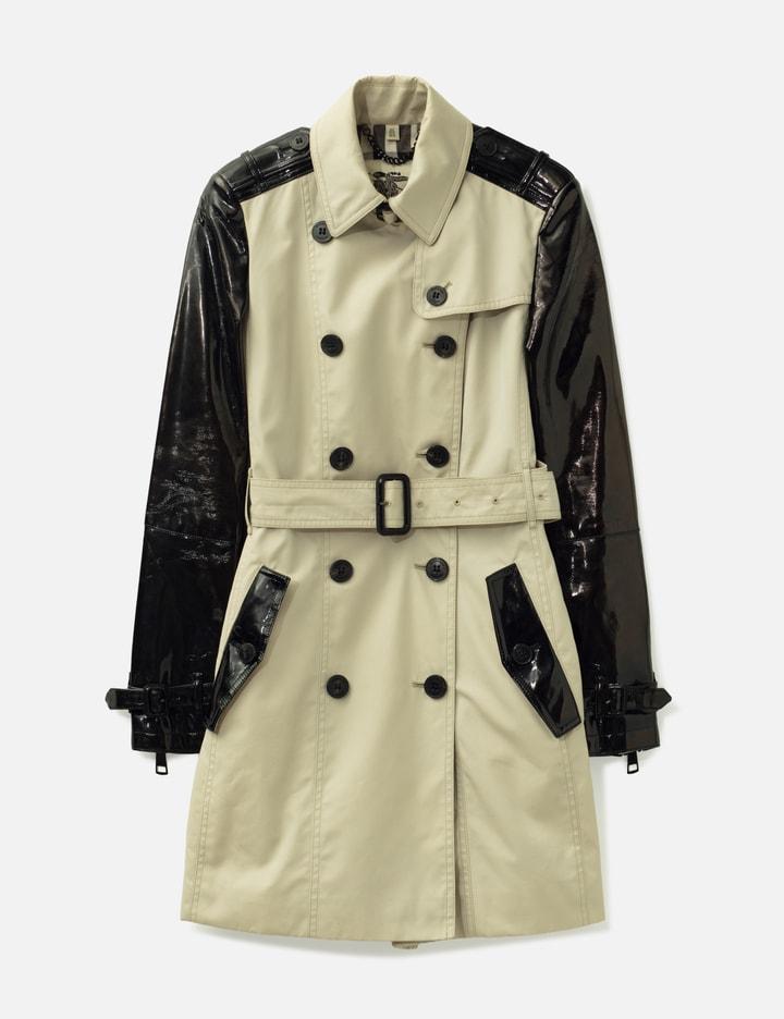 Patent Leather Sleeve Trench Coat by BURBERRY