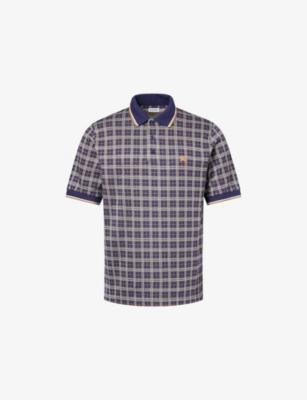 Pelham Check Knit Polo Shirt by BURBERRY