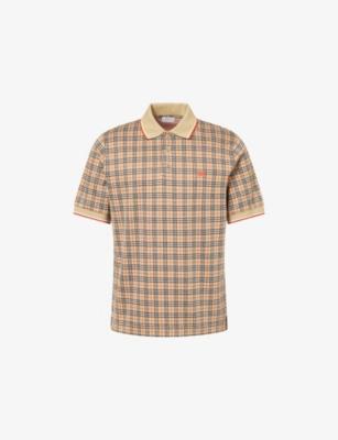 Pelham Check Knit Polo Shirt by BURBERRY