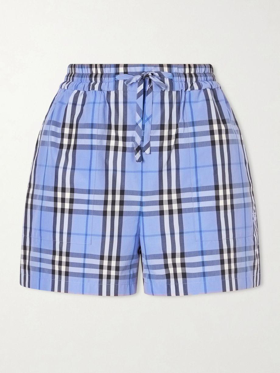Plaid drawstring cotton shorts by BURBERRY