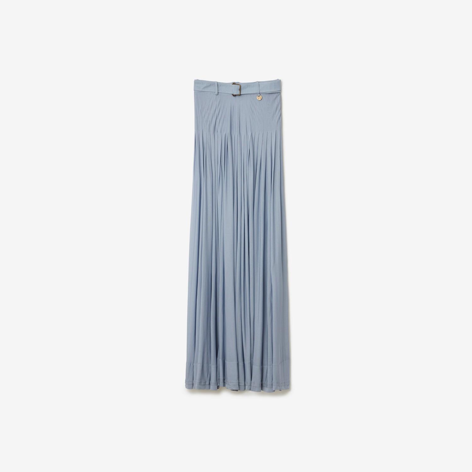 Pleated Crepe Jersey Maxi Skirt by BURBERRY