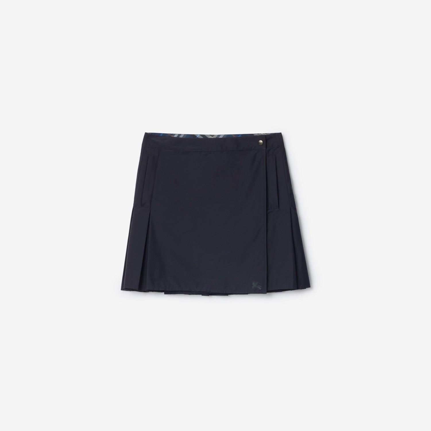 Pleated Stretch Nylon Mini Skirt by BURBERRY