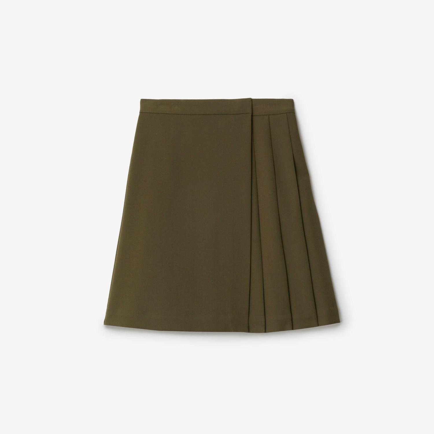 Pleated Stretch Twill Skirt by BURBERRY