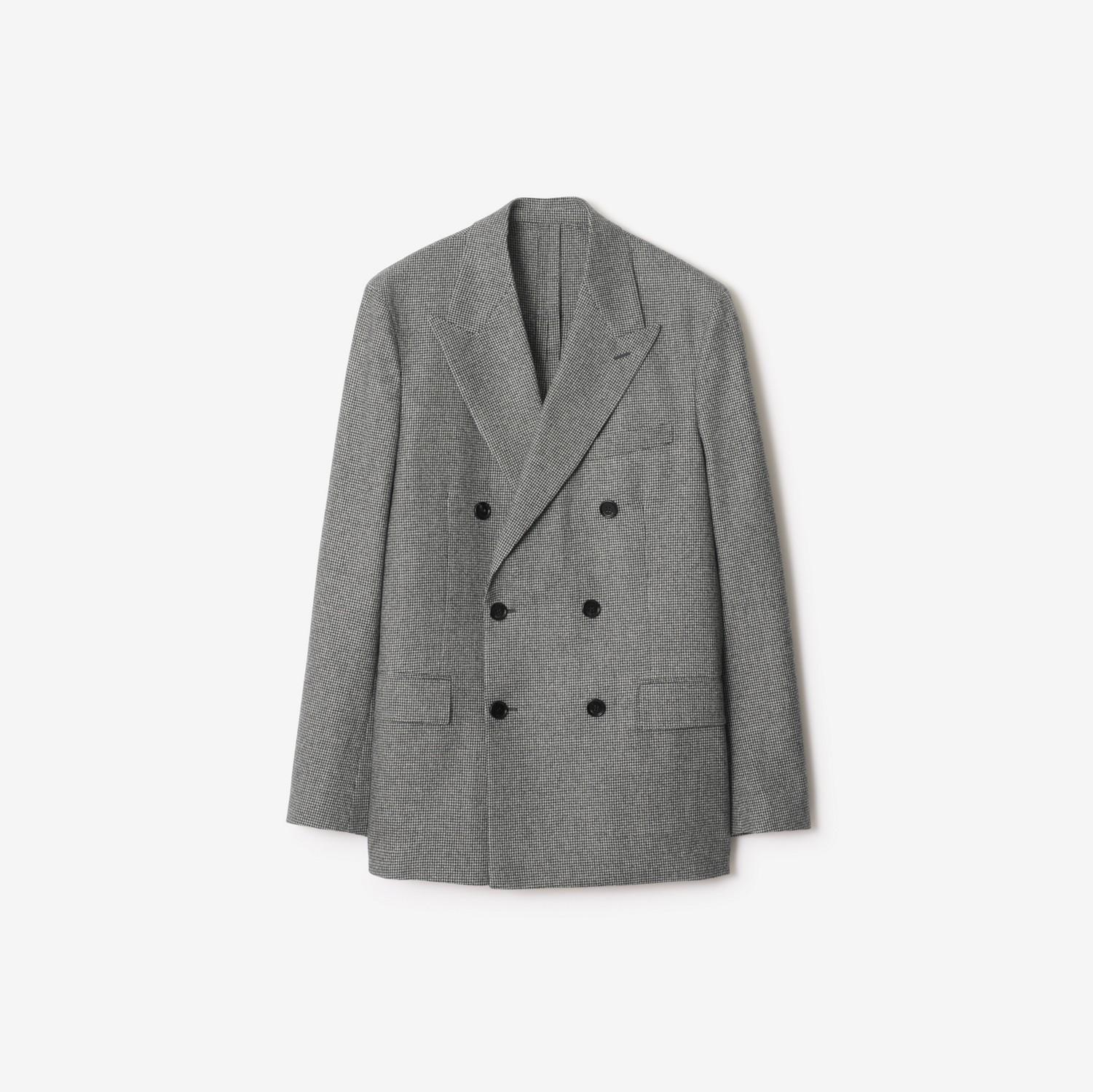 Puppytooth Check Wool Tailored Jacket by BURBERRY