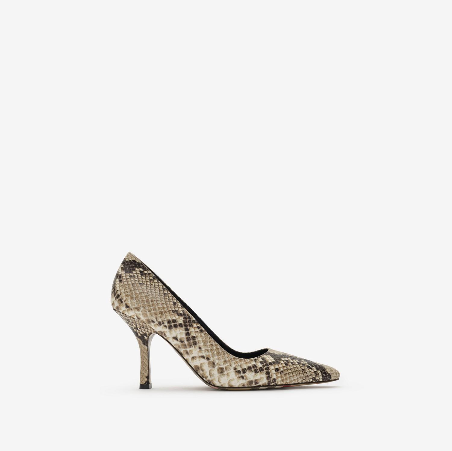 Python-print Leather Dame High Pumps​ by BURBERRY
