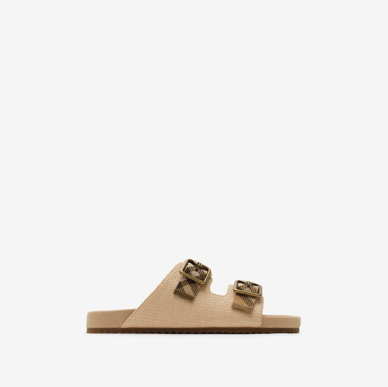 Raffia-effect Urchin Sandals by BURBERRY