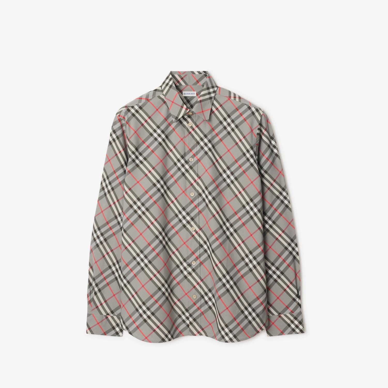 Regular Fit Check Cotton Shirt by BURBERRY Regular Fit Check Cotton Shirt by BURBERRY