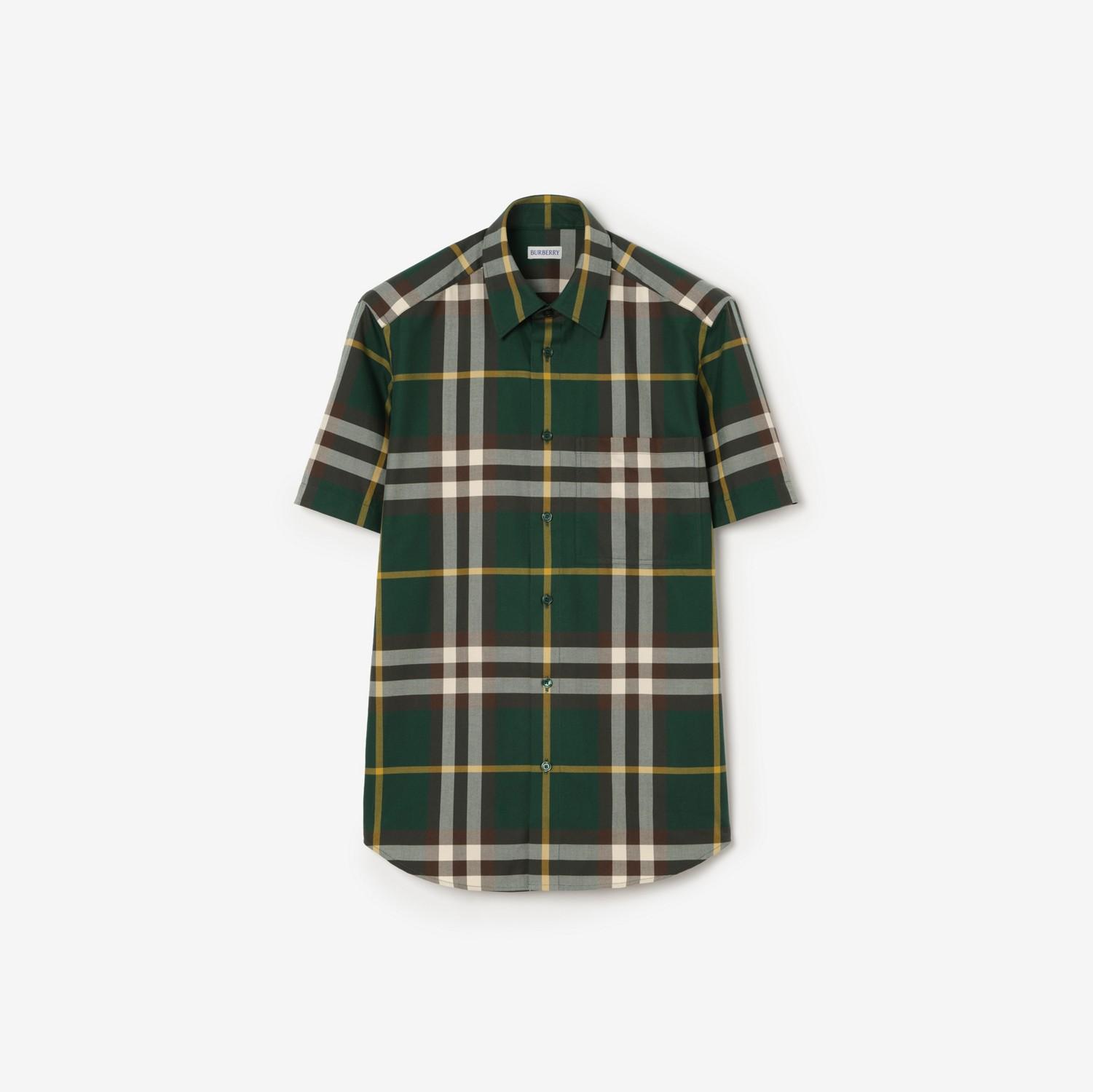 Regular Fit Check Cotton Twill Shirt by BURBERRY