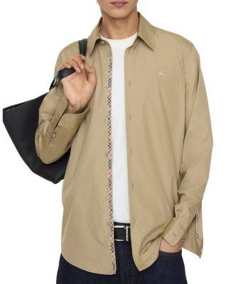 Regular Fit Cotton Poplin Shirt by BURBERRY