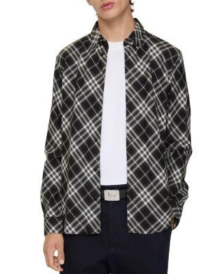 Relaxed Fit Check Cotton Flannel Shirt by BURBERRY