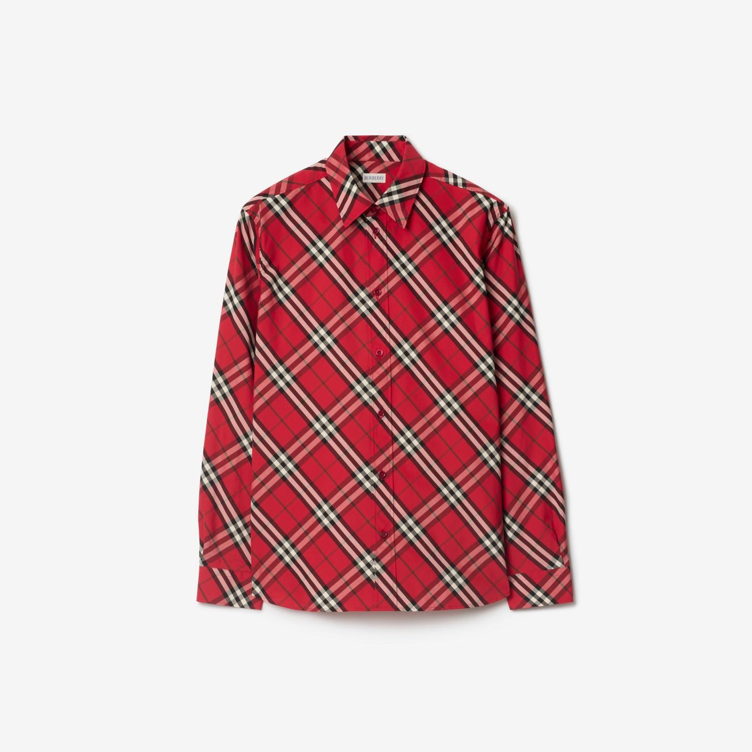 Relaxed Fit Check Cotton Shirt by BURBERRY