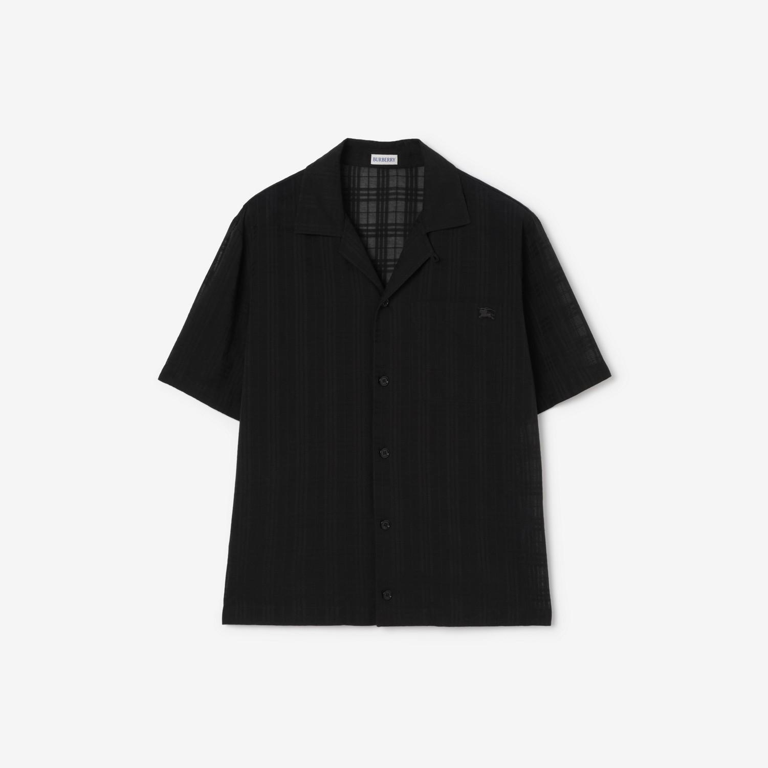 Relaxed Fit Check Cotton Voile Shirt by BURBERRY