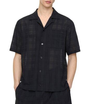 Relaxed Fit Check Cotton Voile Shirt by BURBERRY