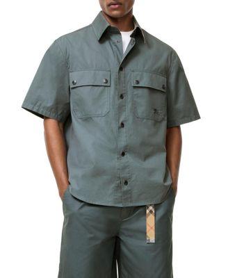 Relaxed Fit Tropical Gabardine Shirt by BURBERRY