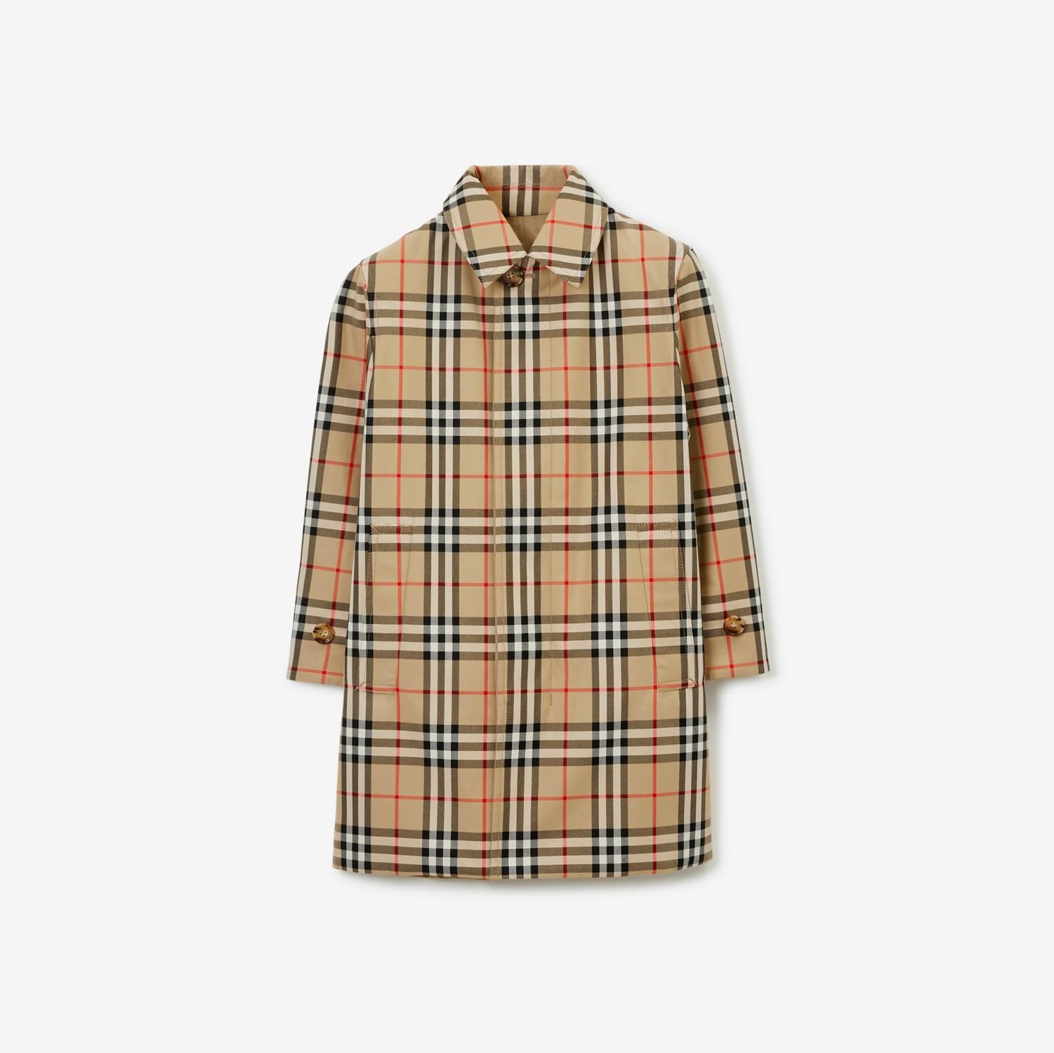 Reversible Check Gabardine Car Coat by BURBERRY