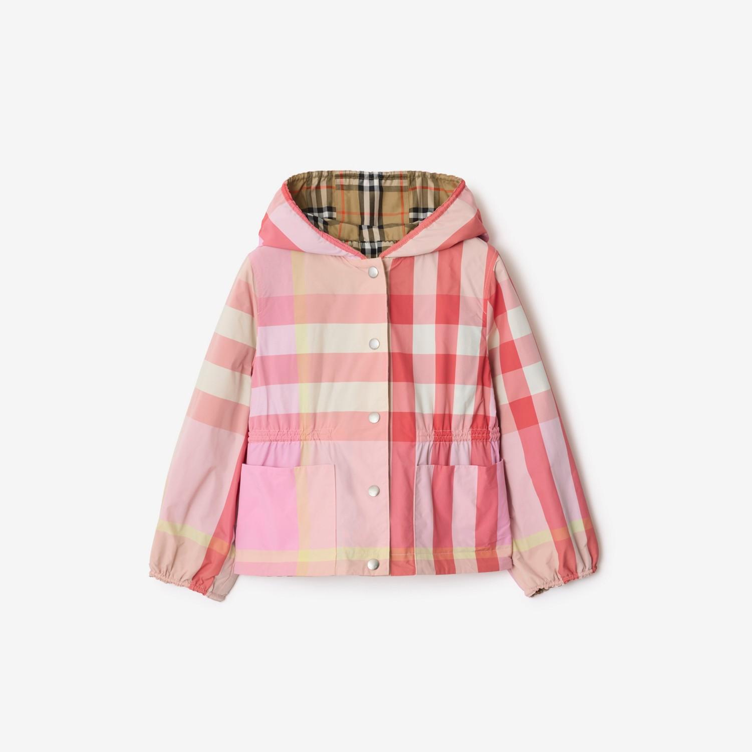 Reversible Check Nylon Hooded Jacket by BURBERRY