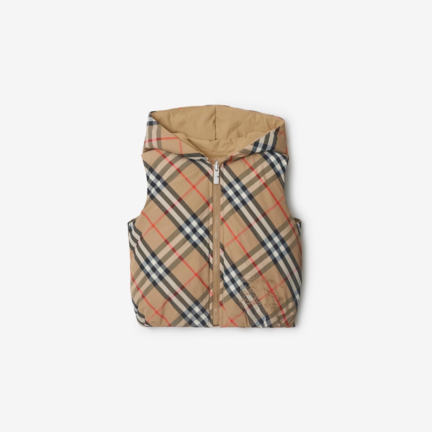 Reversible Check Nylon Padded Gilet by BURBERRY