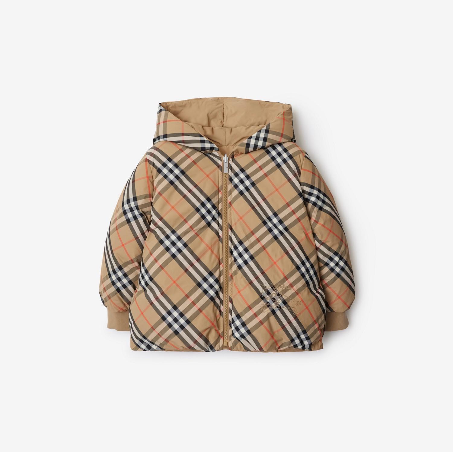 Reversible Check Nylon Puffer Jacket by BURBERRY