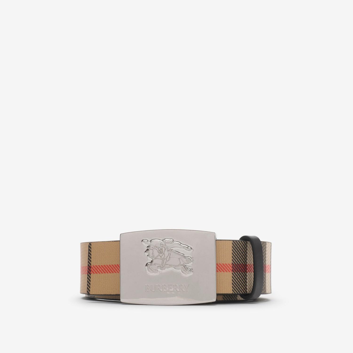 Reversible Check Square Knight Stamp Belt by BURBERRY