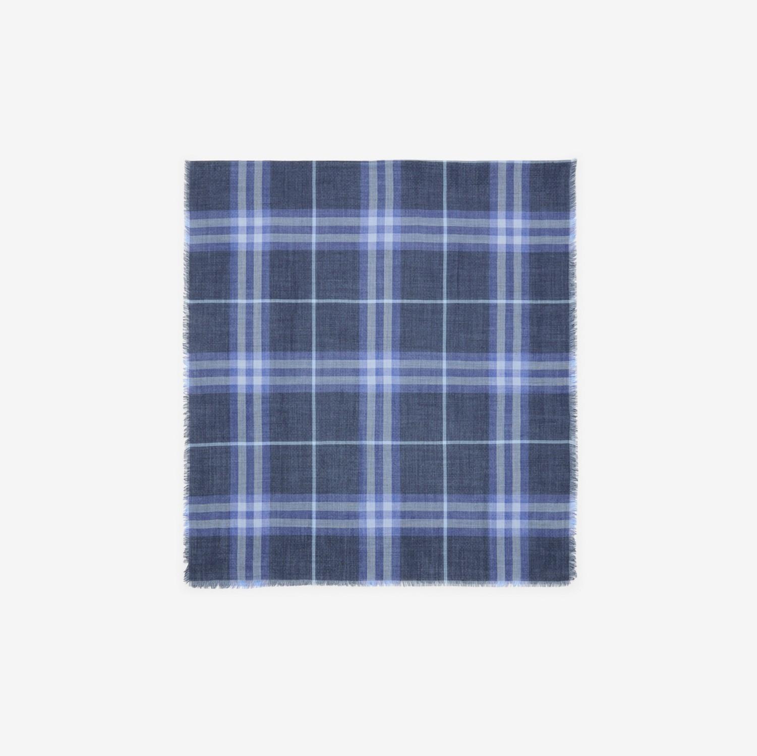 Reversible Check Wool Silk Scarf by BURBERRY