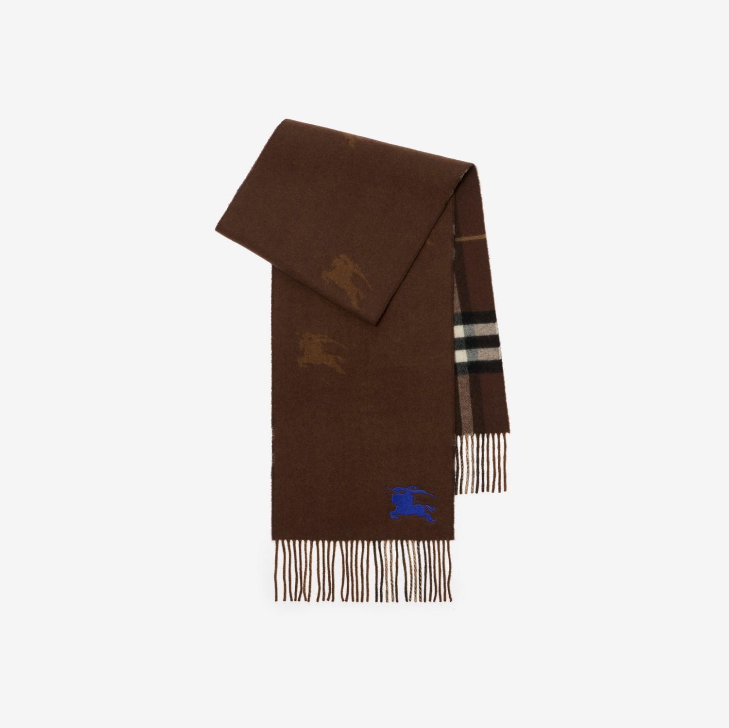 Reversible Knight Check Cashmere Scarf by BURBERRY