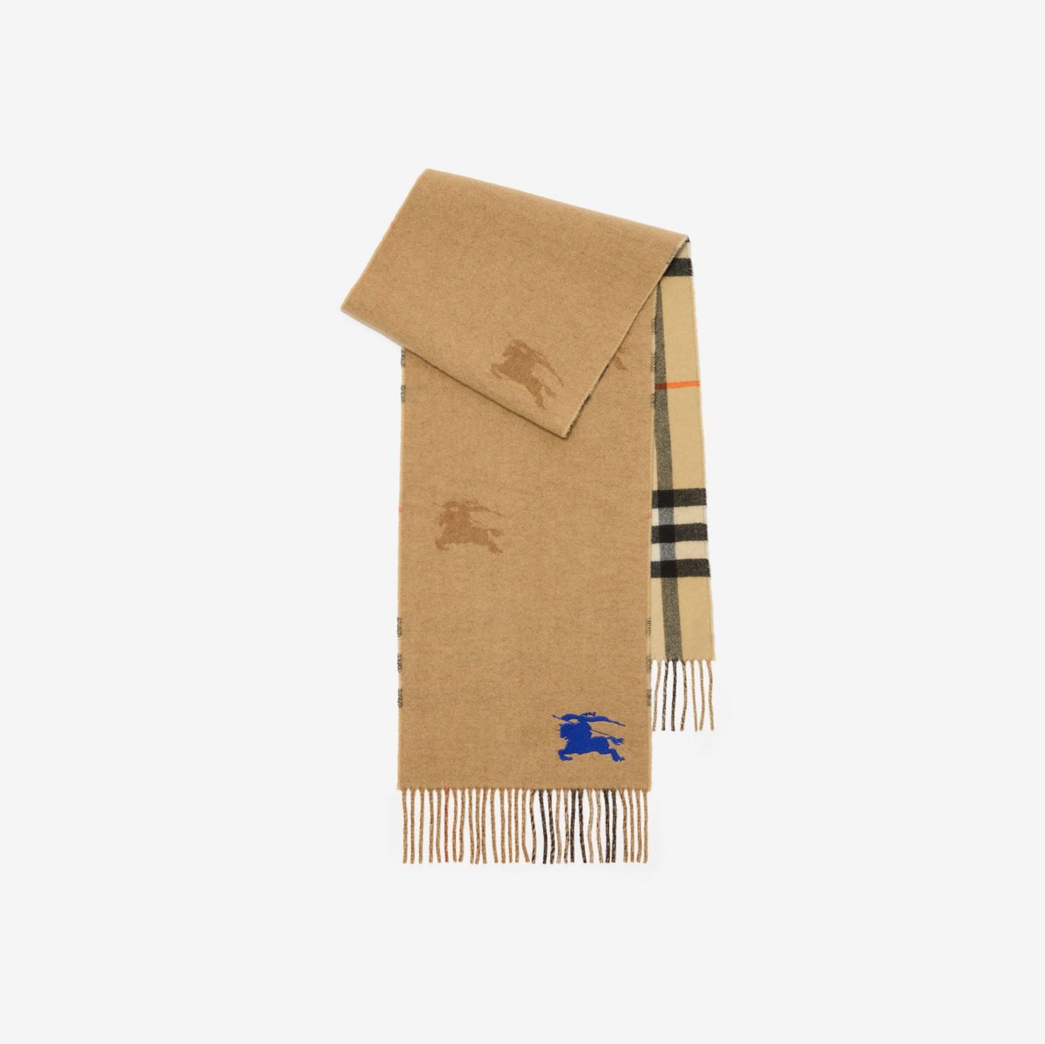 Reversible Knight Check Cashmere Scarf by BURBERRY