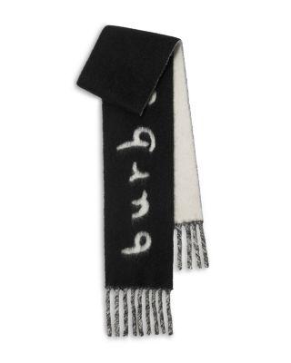 Reversible Logo Alpaca & Wool Blend Scarf by BURBERRY