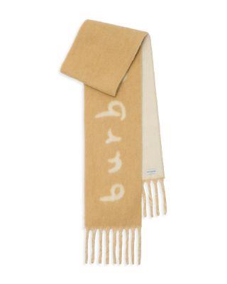 Reversible Logo Alpaca & Wool Blend Scarf by BURBERRY