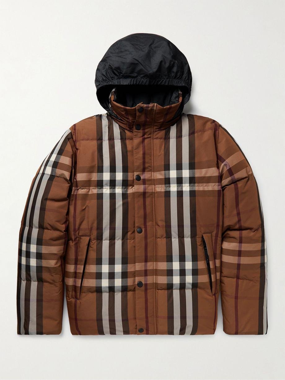 Reversible Quilted Checked Shell Hooded Down Jacket by BURBERRY