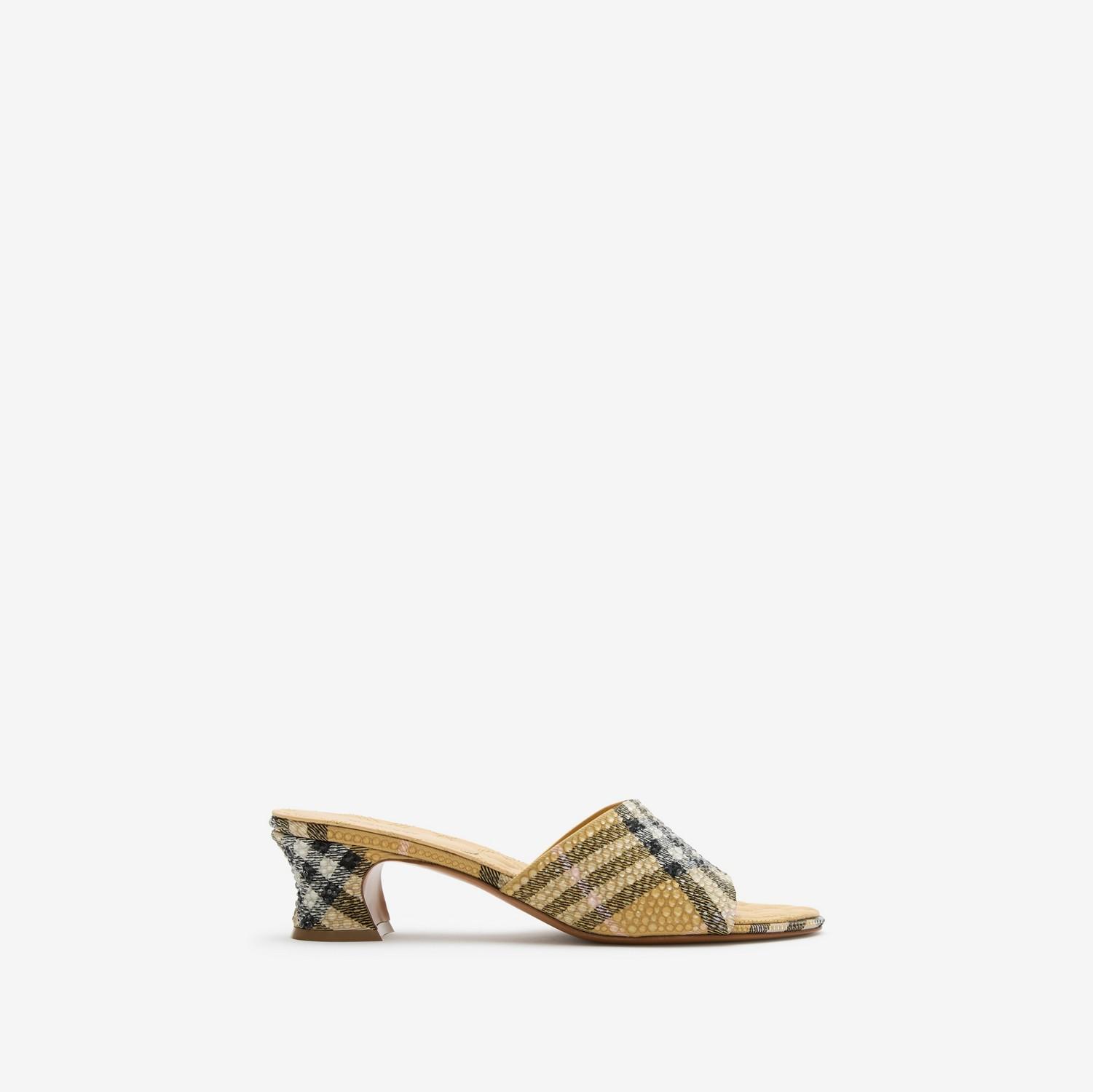 Rhinestone Check Sloane Mules by BURBERRY