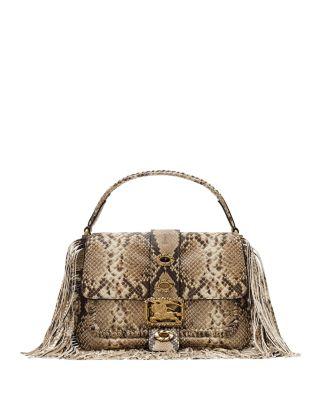 Rider Small Embossed Leather Top Handle Bag by BURBERRY