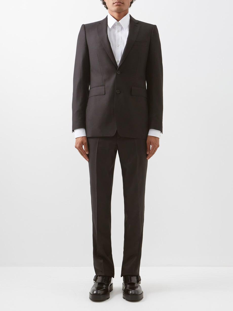 Roped-shoulder wool-twill suit by BURBERRY | jellibeans