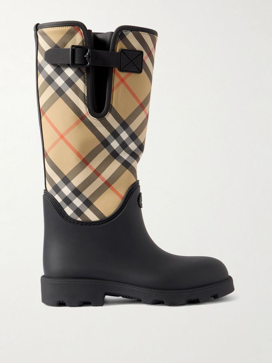 Rubber Marsh checked nylon and rubber rain boots by BURBERRY