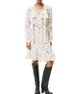 Ruffled Feather Print Silk Dress by BURBERRY