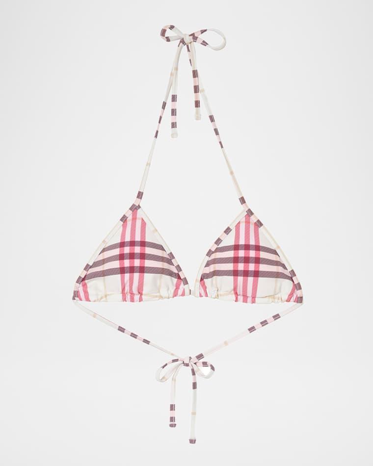 Sadie Check Bikini Top by BURBERRY