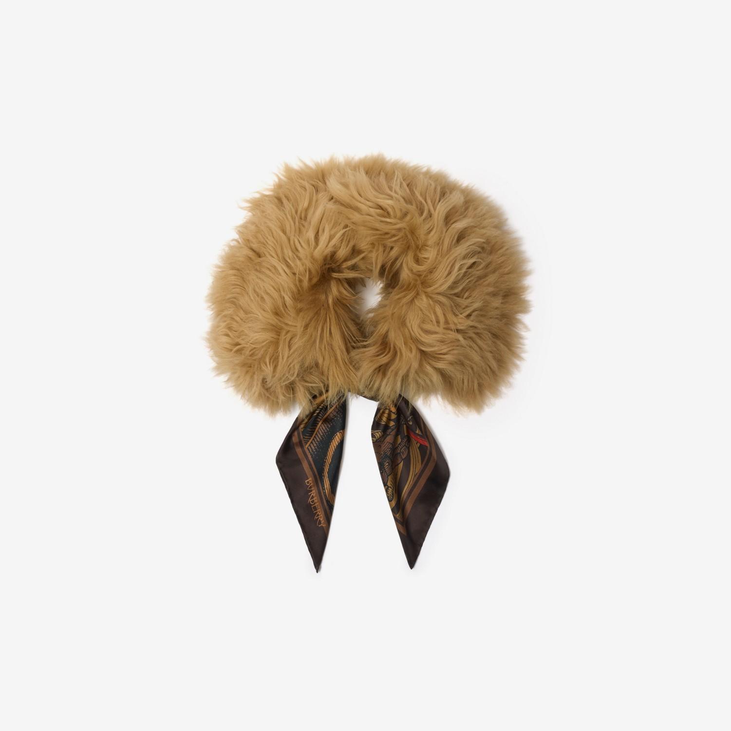 Scarf Trim Shearling Collar by BURBERRY