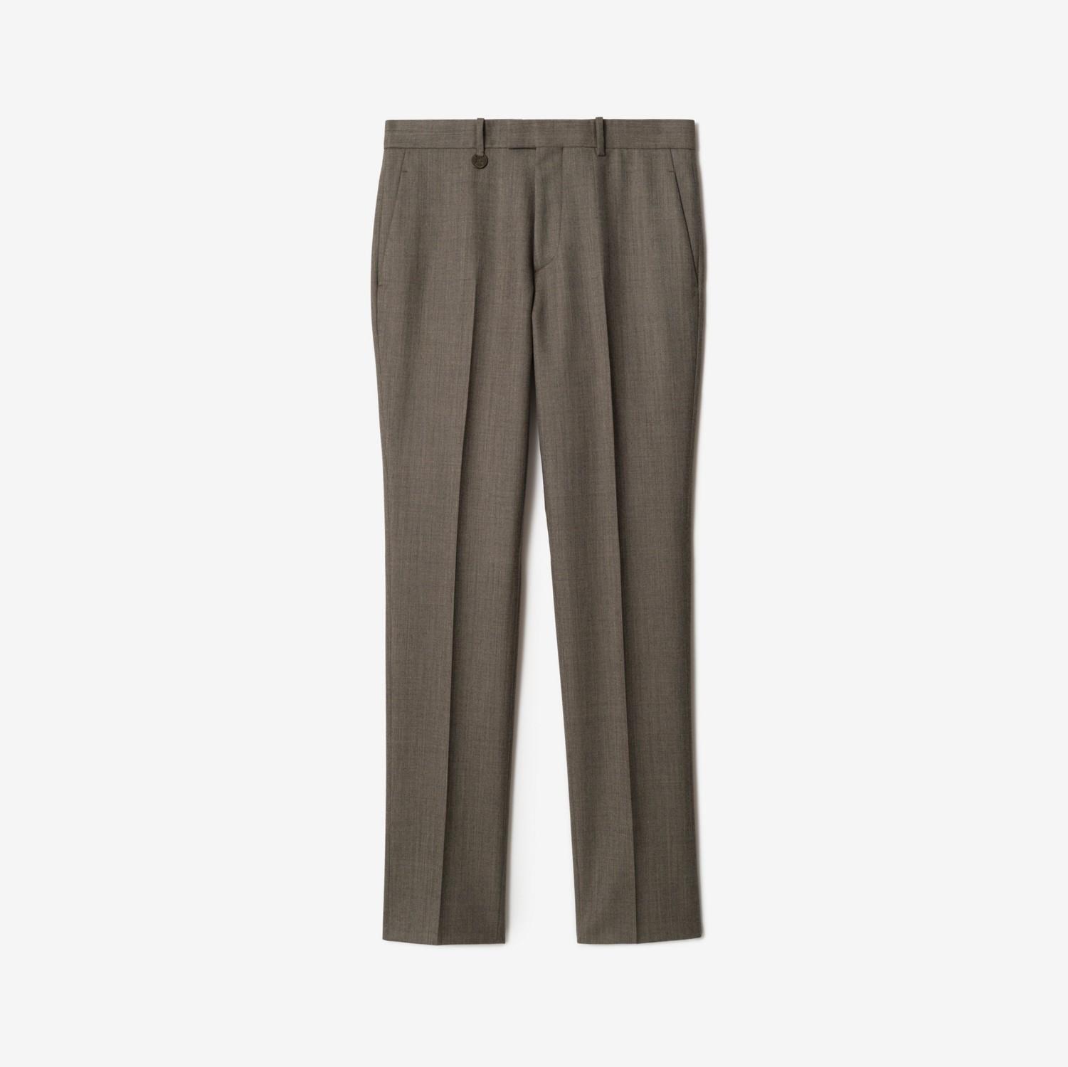 Sharkskin Wool Tailored Trousers by BURBERRY