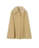 Shearling Collar Cashmere Cape by BURBERRY Shearling Collar Cashmere Cape by BURBERRY
