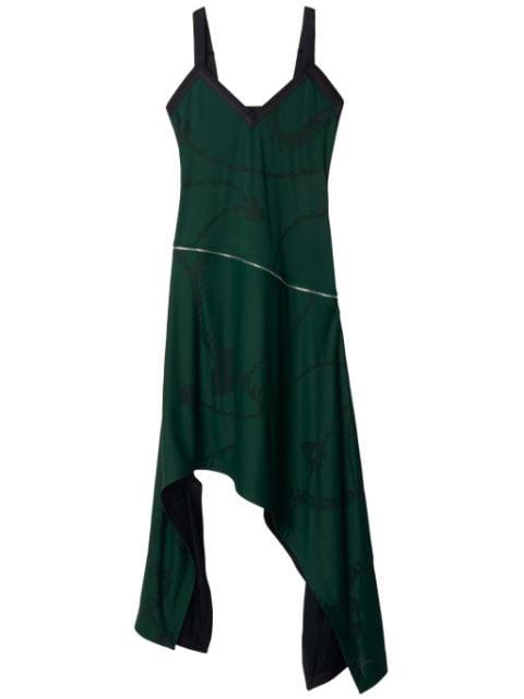 Shield Hardware asymmetric midi dress by BURBERRY