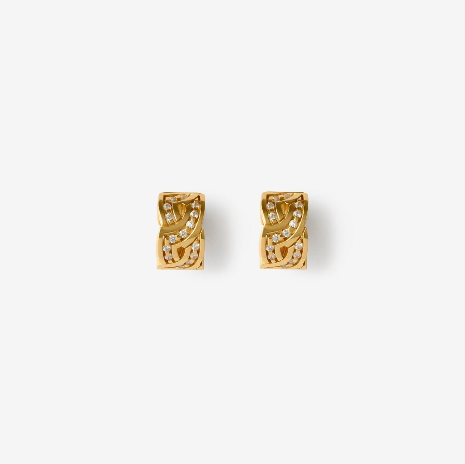 Shield Infinity Hoop Earrings by BURBERRY