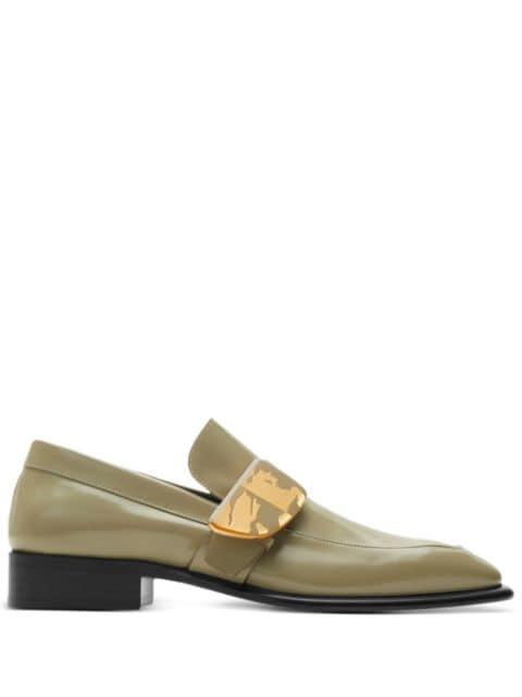 Shield leather loafers by BURBERRY